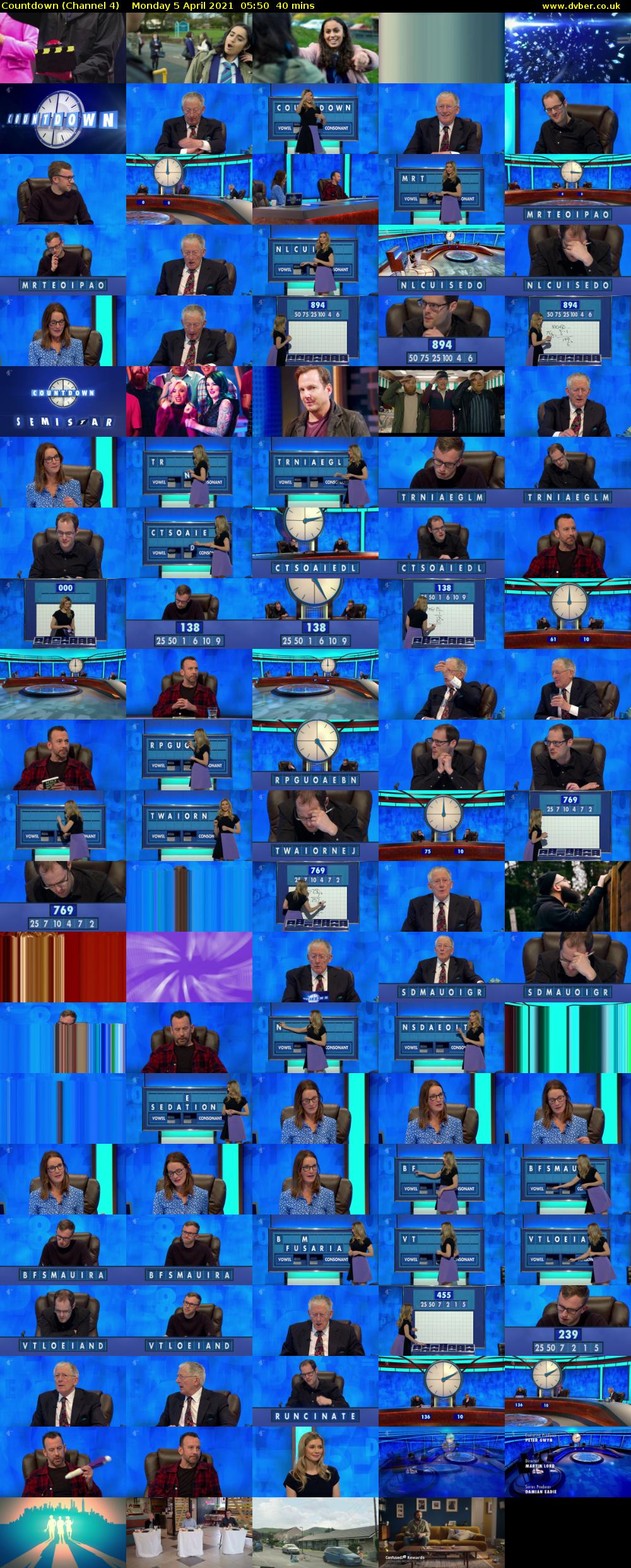 Countdown (Channel 4) Monday 5 April 2021 05:50 - 06:30