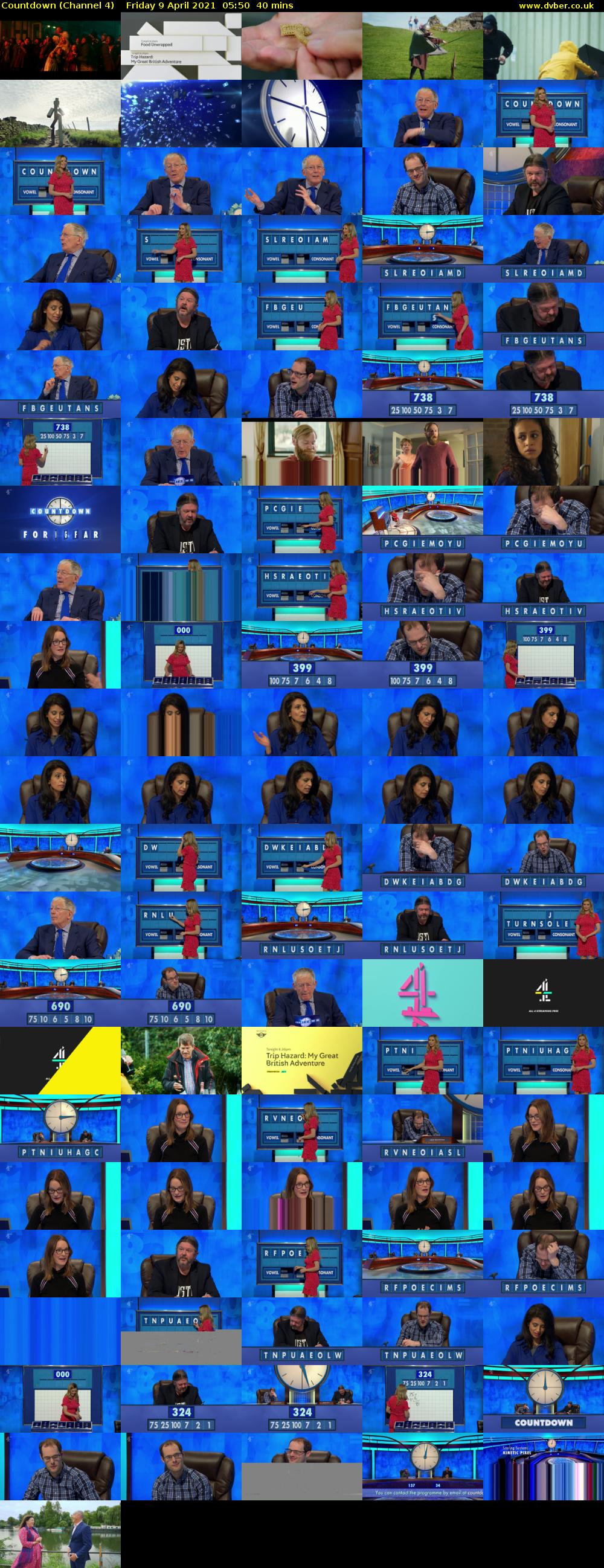 Countdown (Channel 4) Friday 9 April 2021 05:50 - 06:30