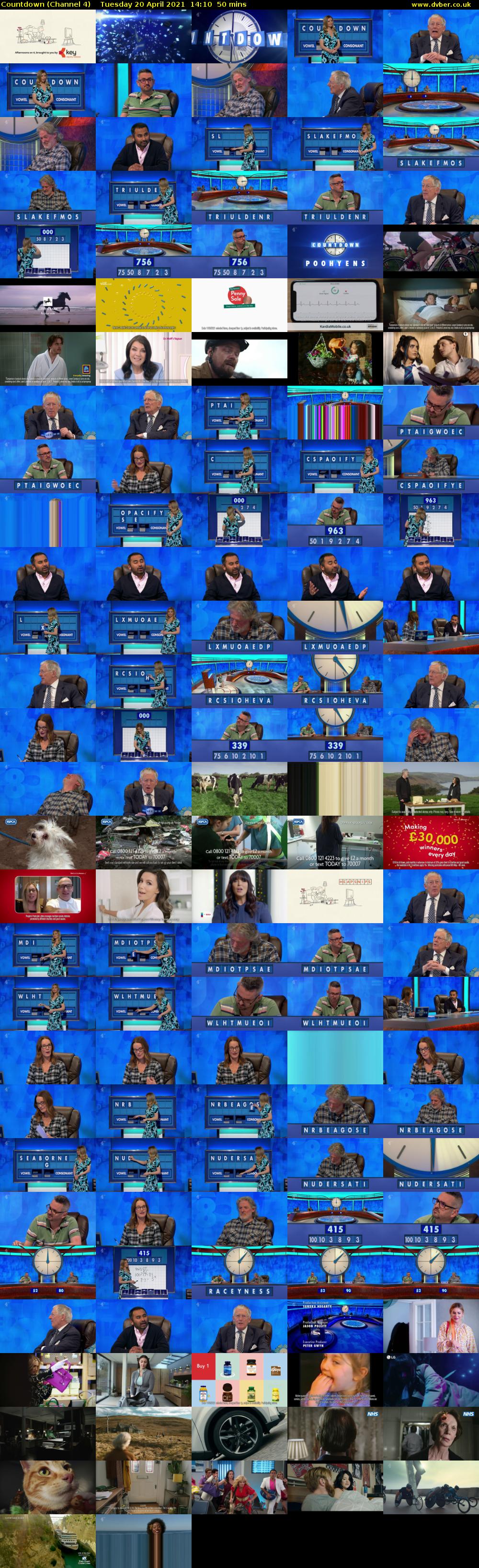 Countdown (Channel 4) Tuesday 20 April 2021 14:10 - 15:00