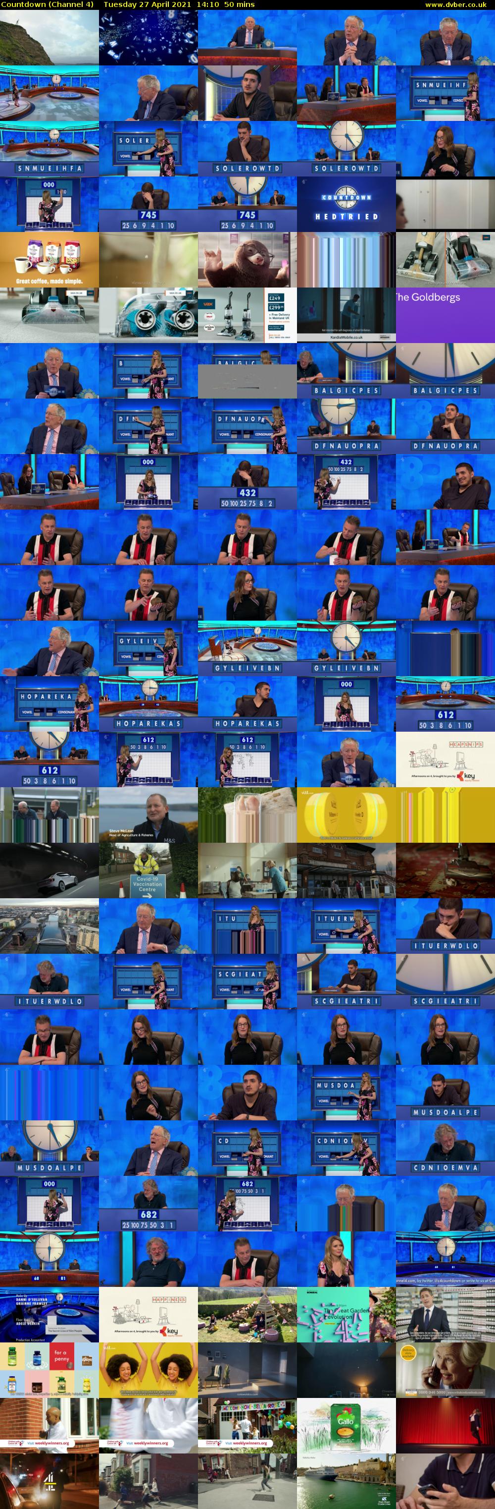 Countdown (Channel 4) Tuesday 27 April 2021 14:10 - 15:00