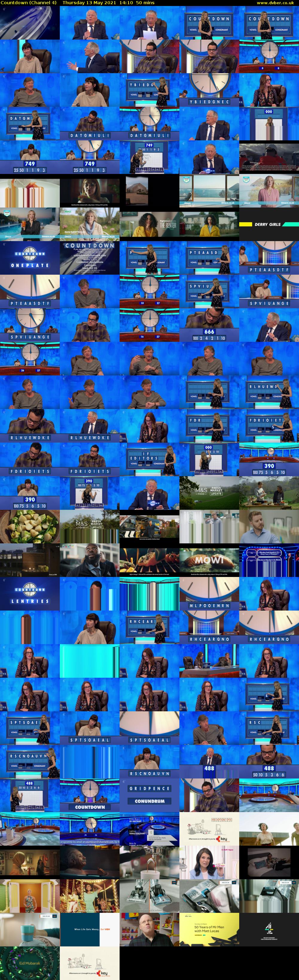 Countdown (Channel 4) Thursday 13 May 2021 14:10 - 15:00
