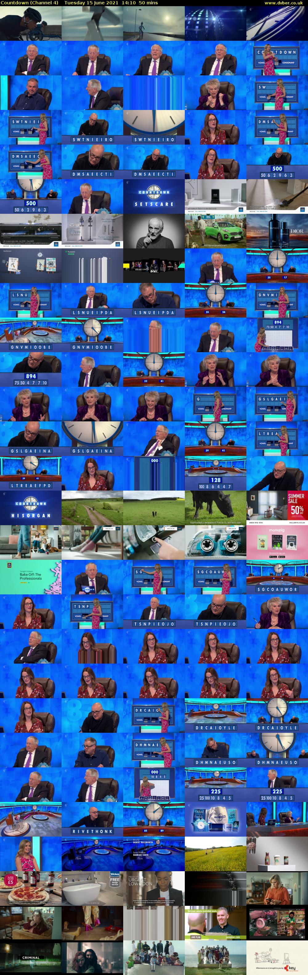 Countdown (Channel 4) Tuesday 15 June 2021 14:10 - 15:00