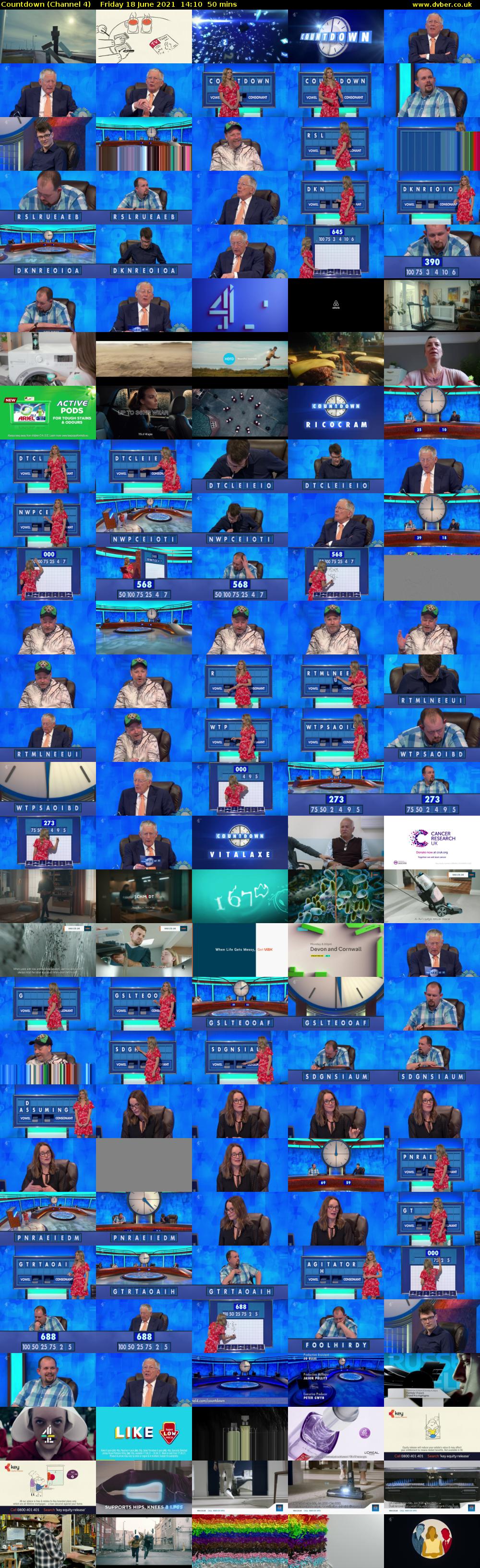 Countdown (Channel 4) Friday 18 June 2021 14:10 - 15:00