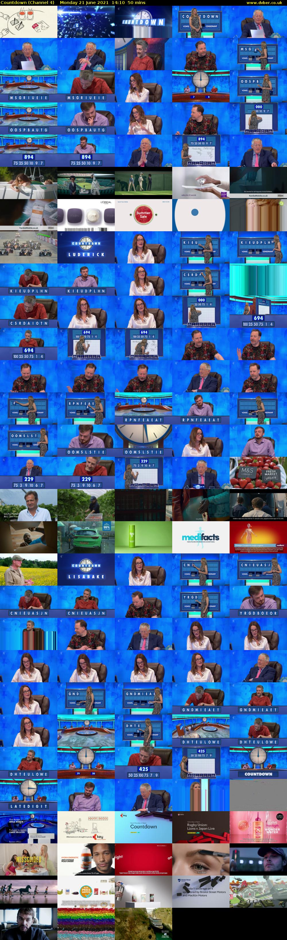 Countdown (Channel 4) Monday 21 June 2021 14:10 - 15:00