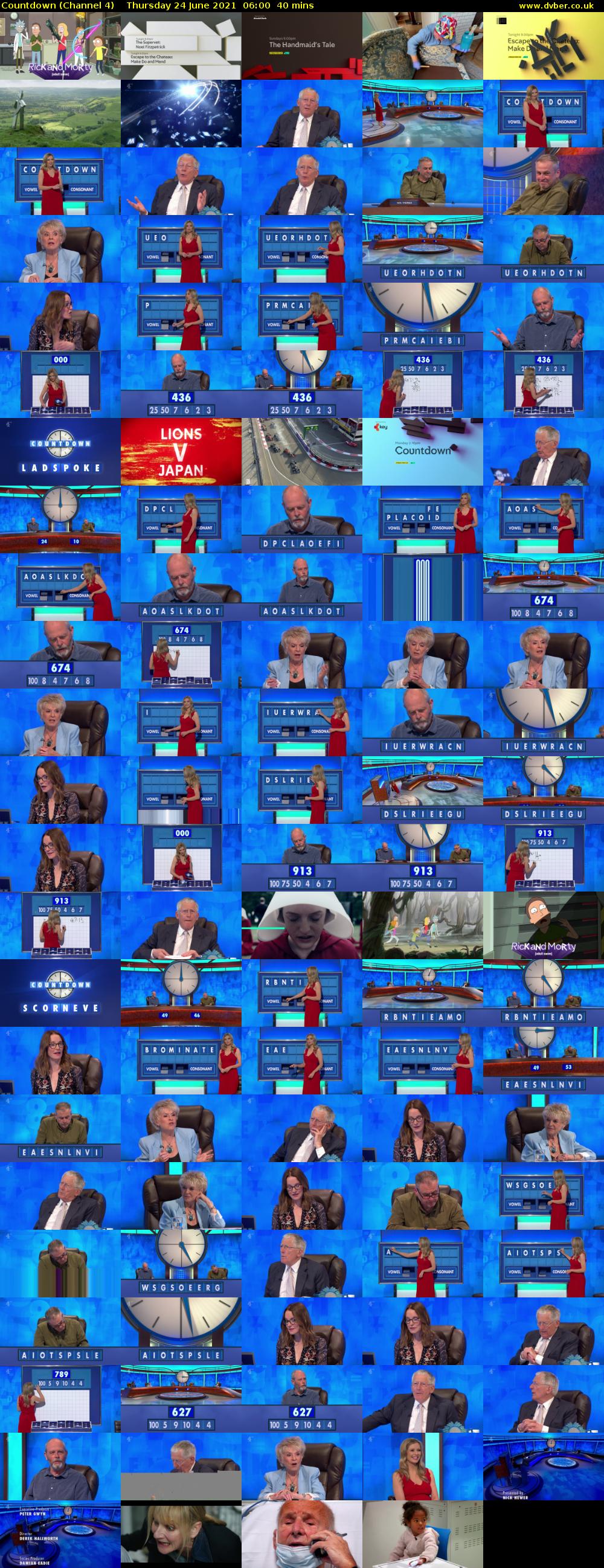 Countdown (Channel 4) Thursday 24 June 2021 06:00 - 06:40