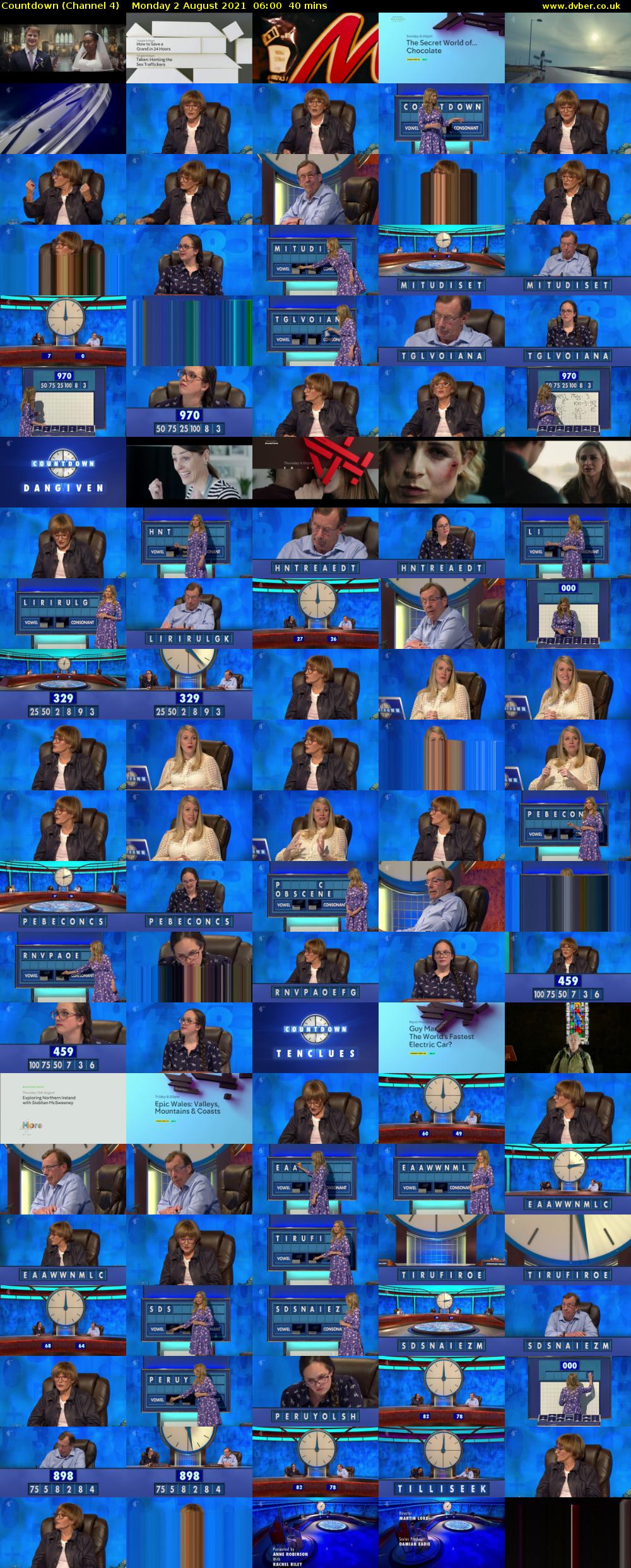 Countdown (Channel 4) Monday 2 August 2021 06:00 - 06:40