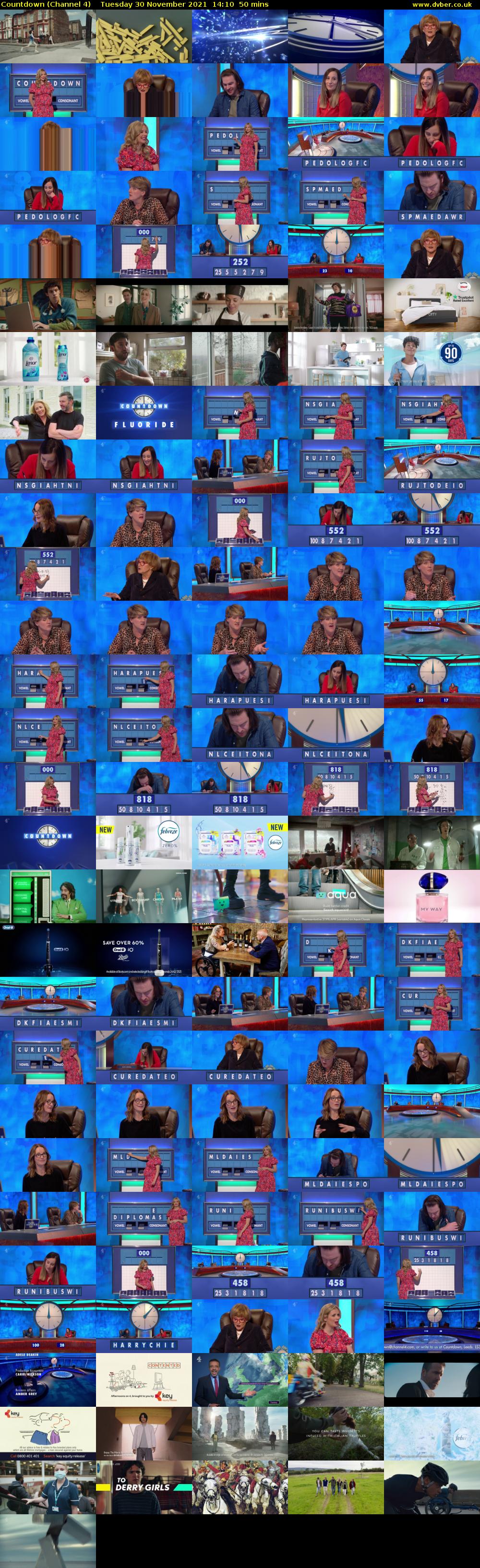 Countdown (Channel 4) Tuesday 30 November 2021 14:10 - 15:00