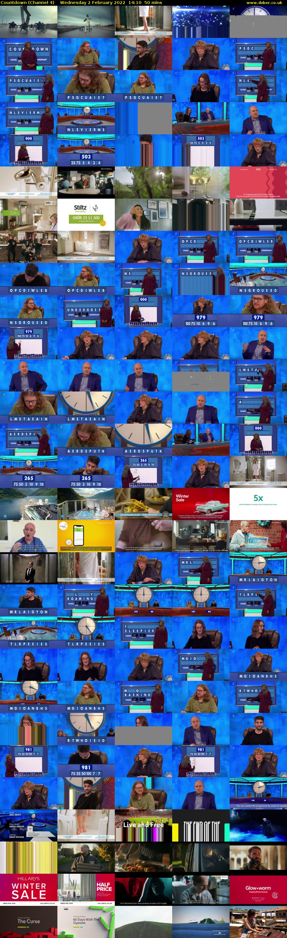 Countdown (Channel 4) Wednesday 2 February 2022 14:10 - 15:00