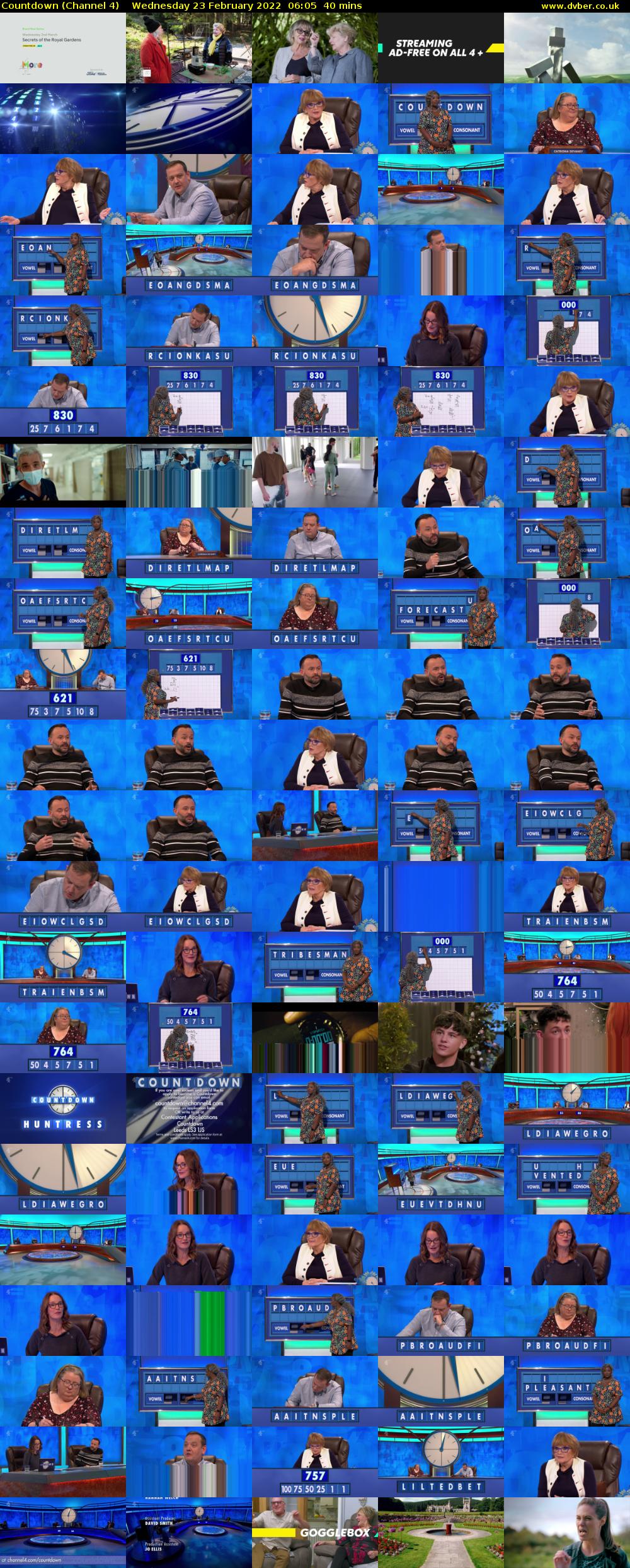 Countdown (Channel 4) Wednesday 23 February 2022 06:05 - 06:45