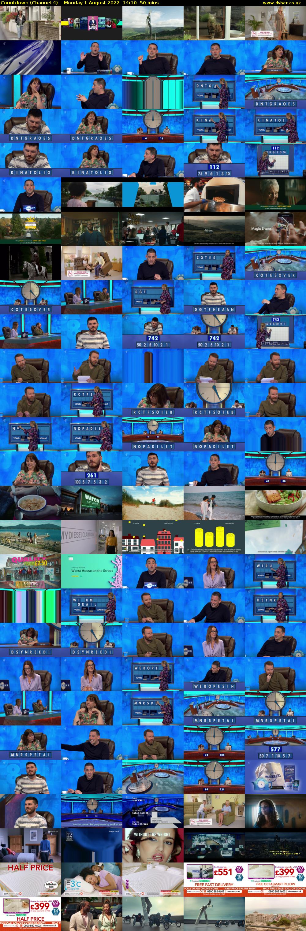 Countdown (Channel 4) Monday 1 August 2022 14:10 - 15:00