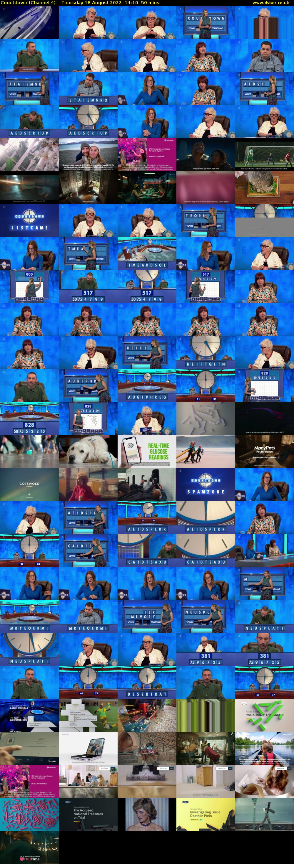 Countdown (Channel 4) Thursday 18 August 2022 14:10 - 15:00