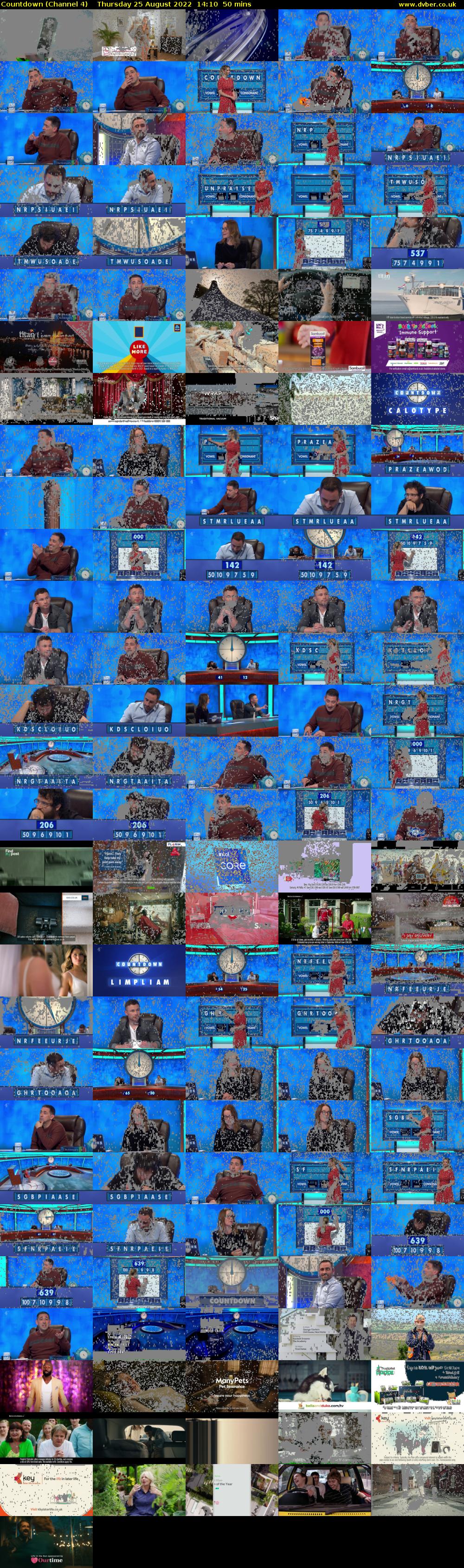 Countdown (Channel 4) Thursday 25 August 2022 14:10 - 15:00