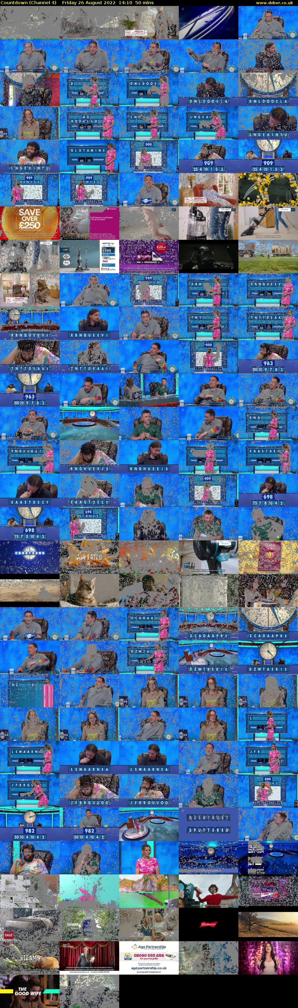 Countdown (Channel 4) Friday 26 August 2022 14:10 - 15:00