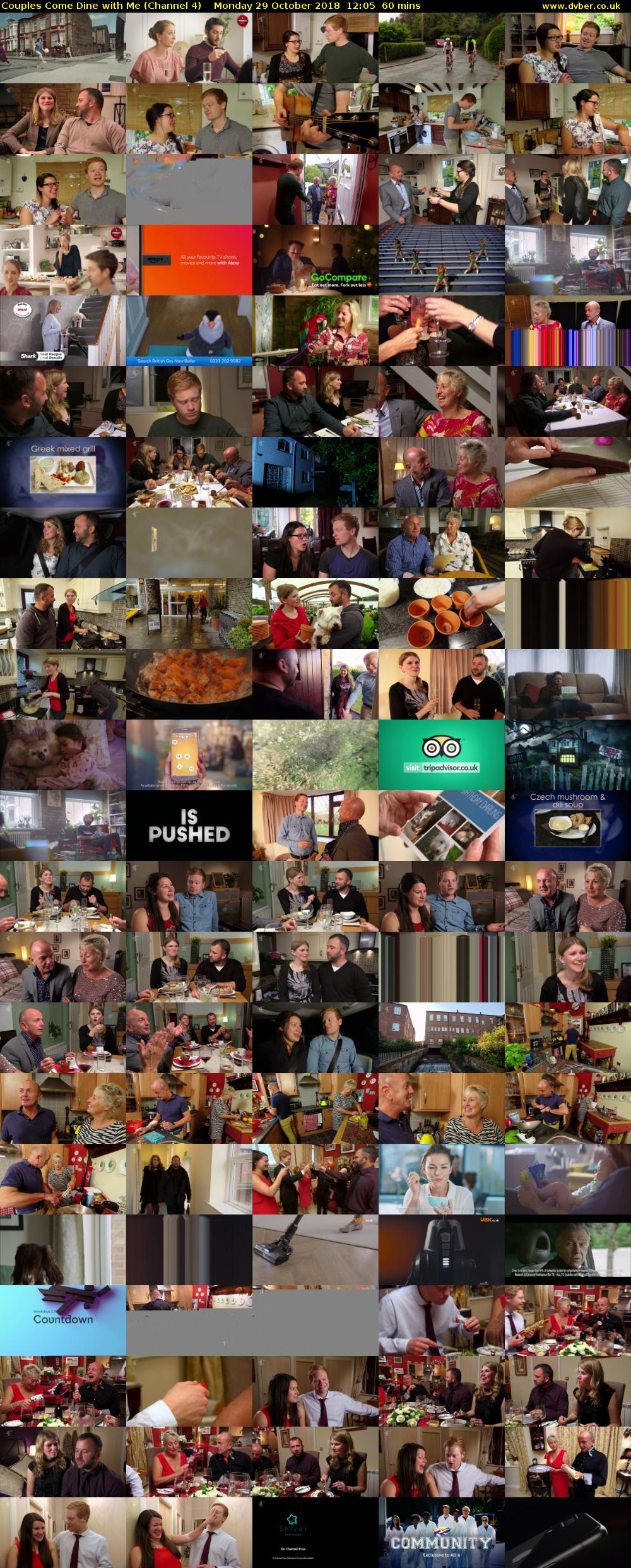 Couples Come Dine with Me (Channel 4) Monday 29 October 2018 12:05 - 13:05