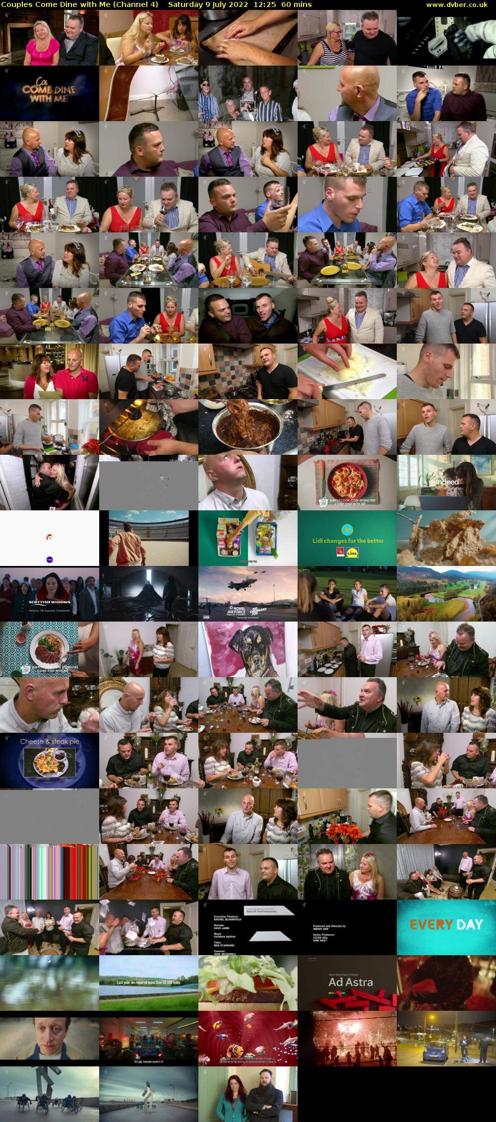 Couples Come Dine with Me (Channel 4) Saturday 9 July 2022 12:25 - 13:25