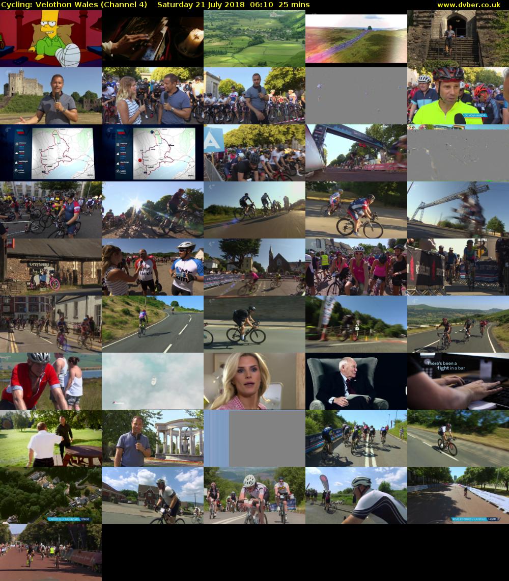 Cycling: Velothon Wales (Channel 4) Saturday 21 July 2018 06:10 - 06:35