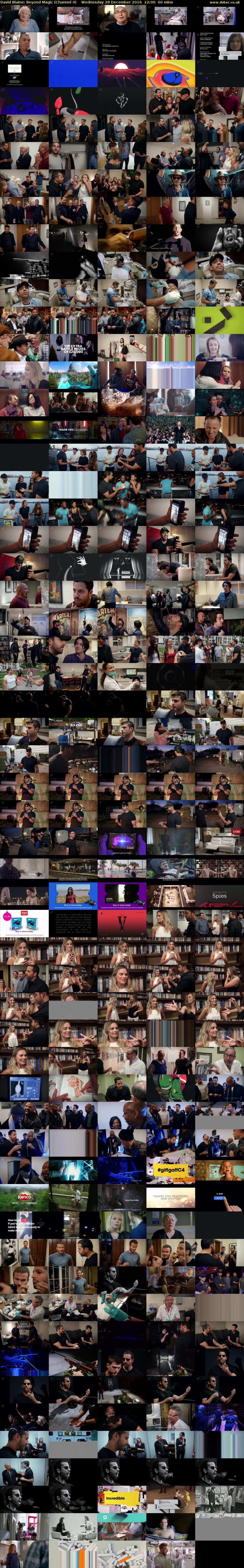 David Blaine: Beyond Magic (Channel 4) Wednesday 28 December 2016 22:00 - 23:00