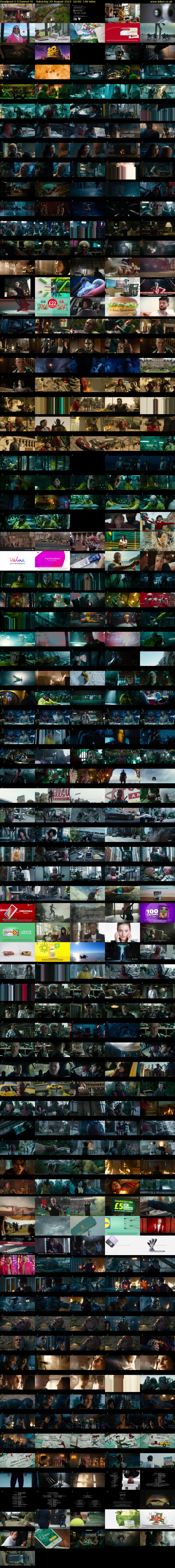 Deadpool 2 (Channel 4) Saturday 20 August 2022 22:00 - 00:20