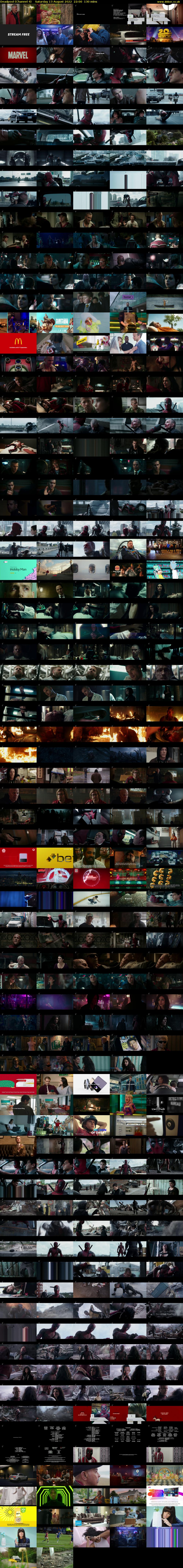 Deadpool (Channel 4) Saturday 13 August 2022 22:00 - 00:10
