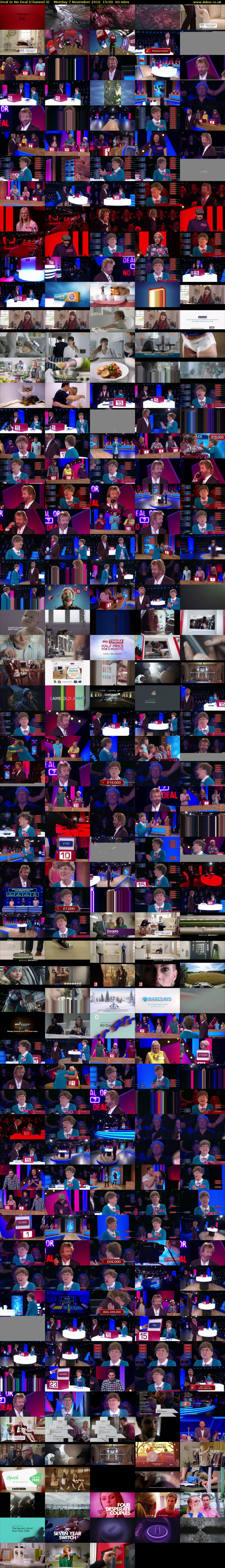 Deal or No Deal (Channel 4) Monday 7 November 2016 15:00 - 16:00