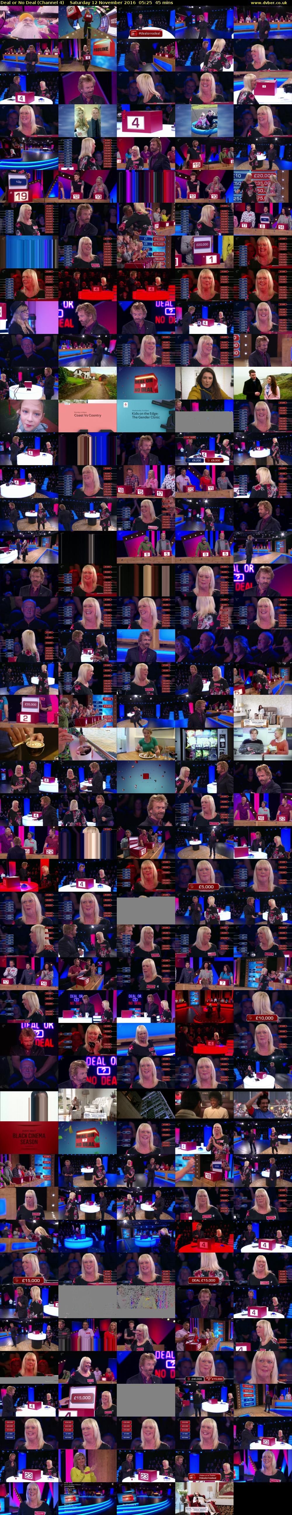 Deal or No Deal (Channel 4) Saturday 12 November 2016 05:25 - 06:10
