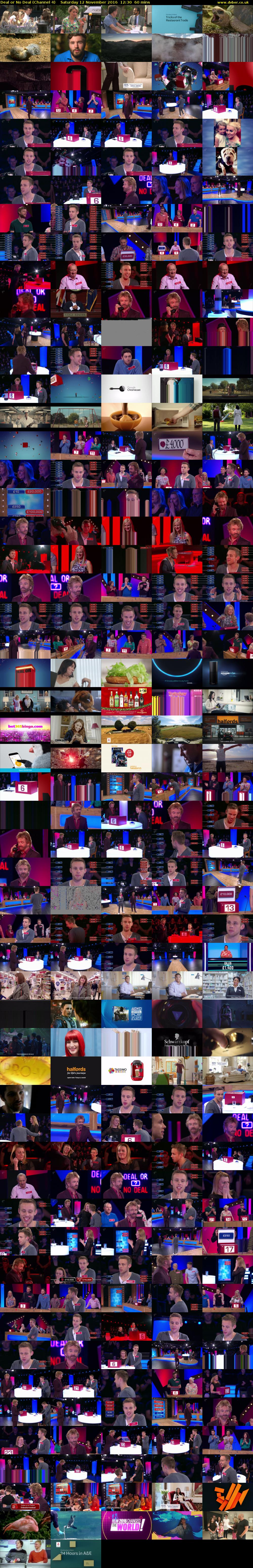 Deal or No Deal (Channel 4) Saturday 12 November 2016 12:30 - 13:30