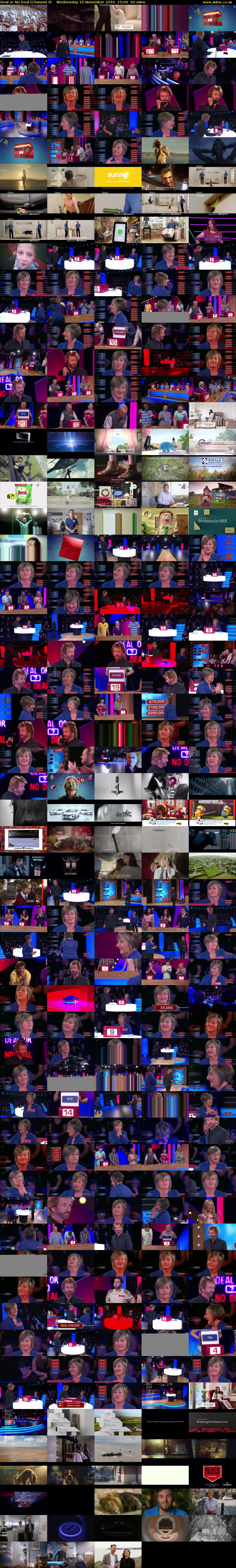 Deal or No Deal (Channel 4) Wednesday 16 November 2016 15:00 - 16:00