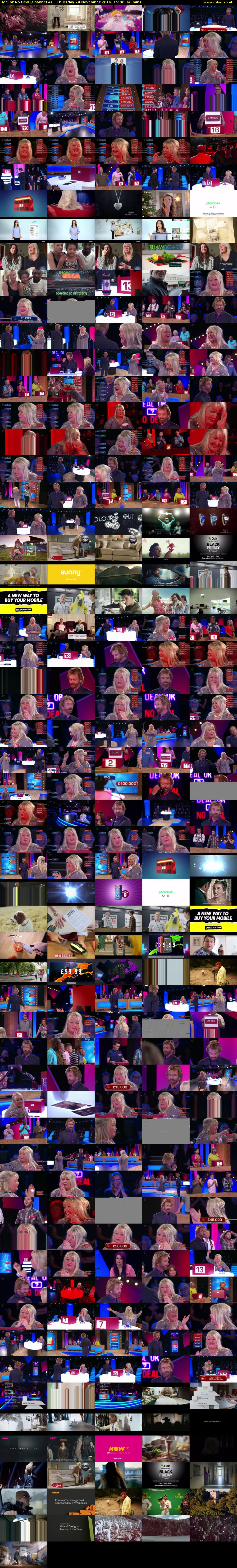Deal or No Deal (Channel 4) Thursday 24 November 2016 15:00 - 16:00