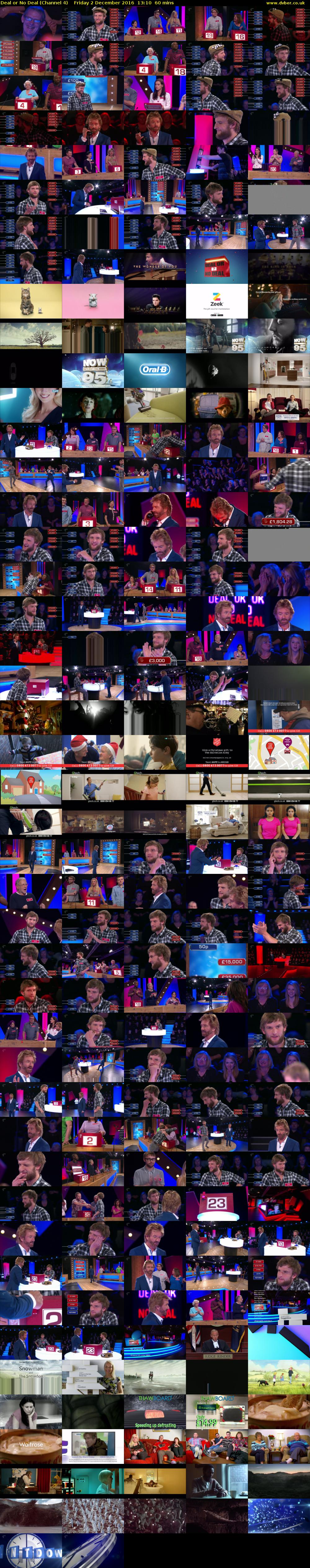 Deal or No Deal (Channel 4) Friday 2 December 2016 13:10 - 14:10