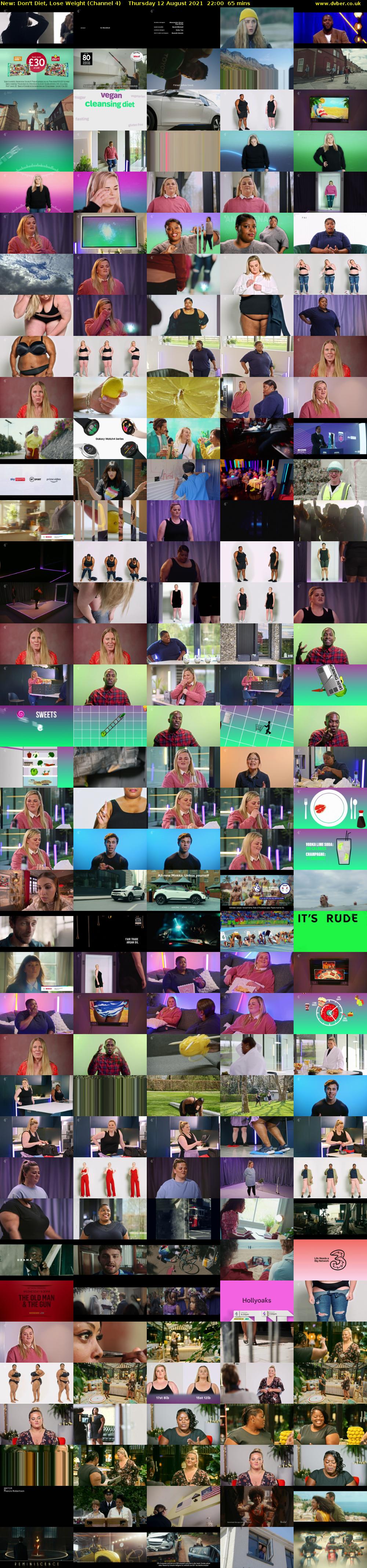 Don't Diet, Lose Weight (Channel 4) Thursday 12 August 2021 22:00 - 23:05