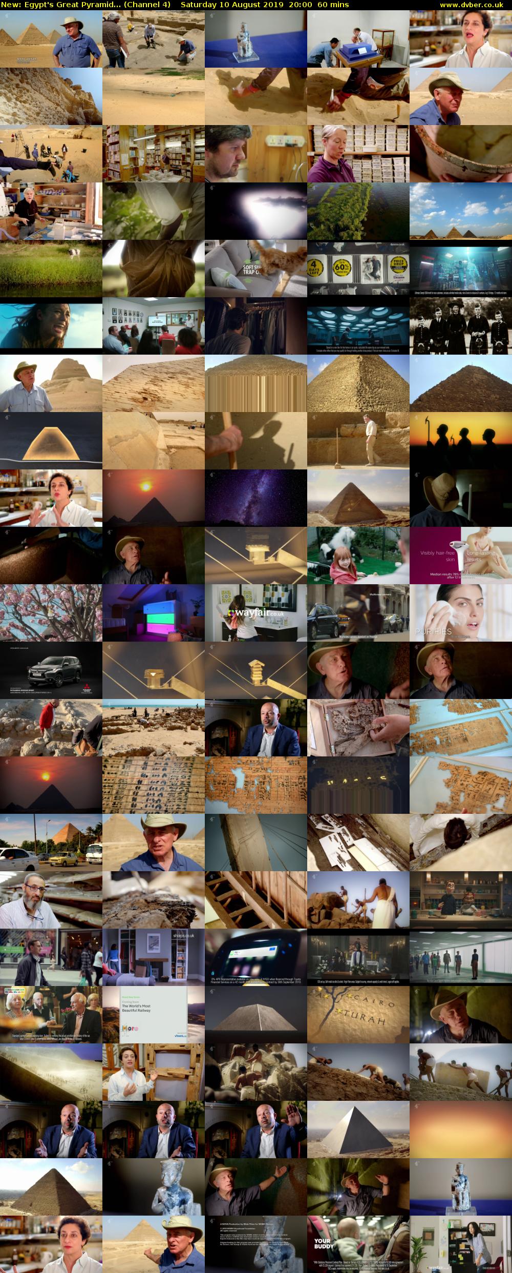 Egypt's Great Pyramid... (Channel 4) Saturday 10 August 2019 20:00 - 21:00