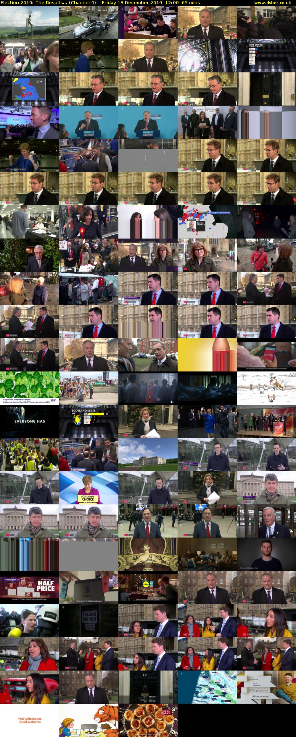 Election 2019: The Results... (Channel 4) Friday 13 December 2019 12:00 - 13:05