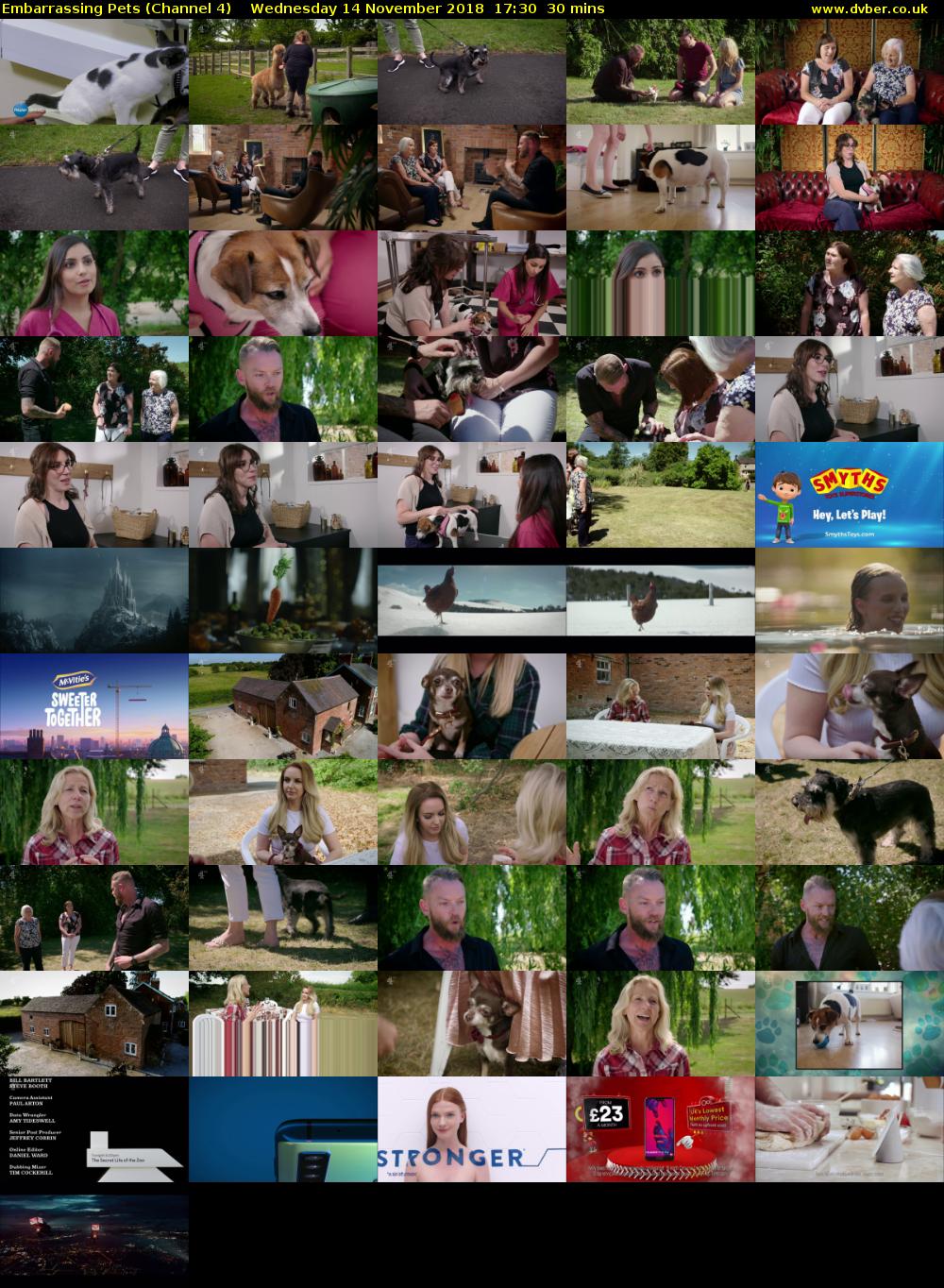 Embarrassing Pets (Channel 4) Wednesday 14 November 2018 17:30 - 18:00