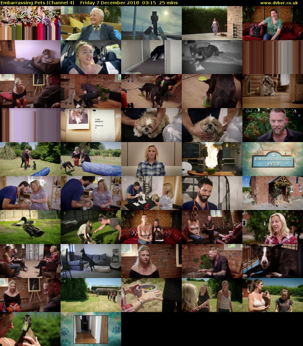 Embarrassing Pets (Channel 4) Friday 7 December 2018 03:15 - 03:40