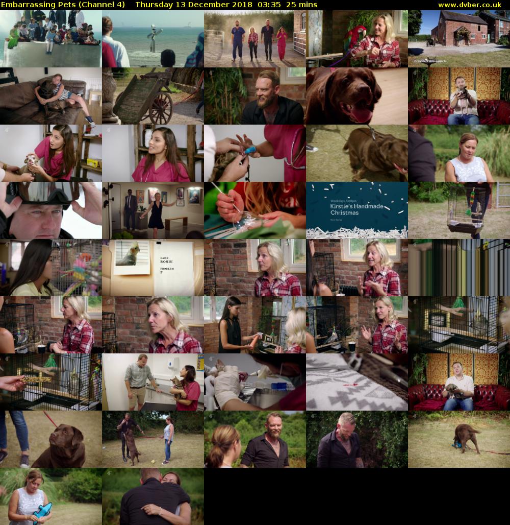 Embarrassing Pets (Channel 4) Thursday 13 December 2018 03:35 - 04:00