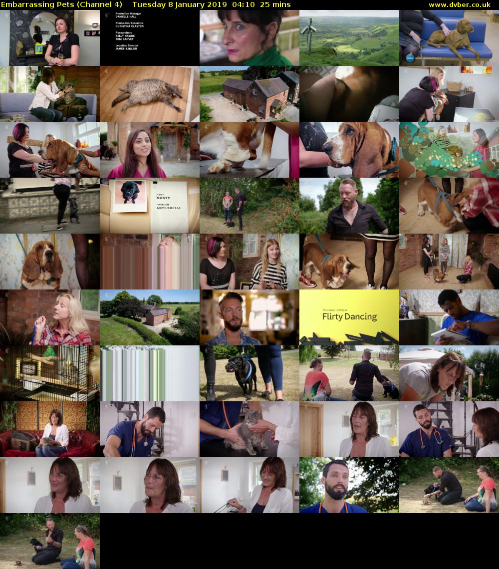 Embarrassing Pets (Channel 4) Tuesday 8 January 2019 04:10 - 04:35