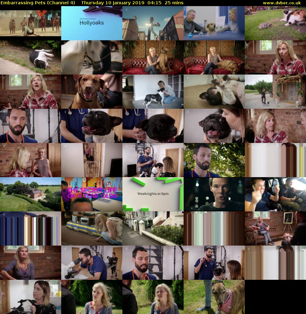 Embarrassing Pets (Channel 4) Thursday 10 January 2019 04:15 - 04:40