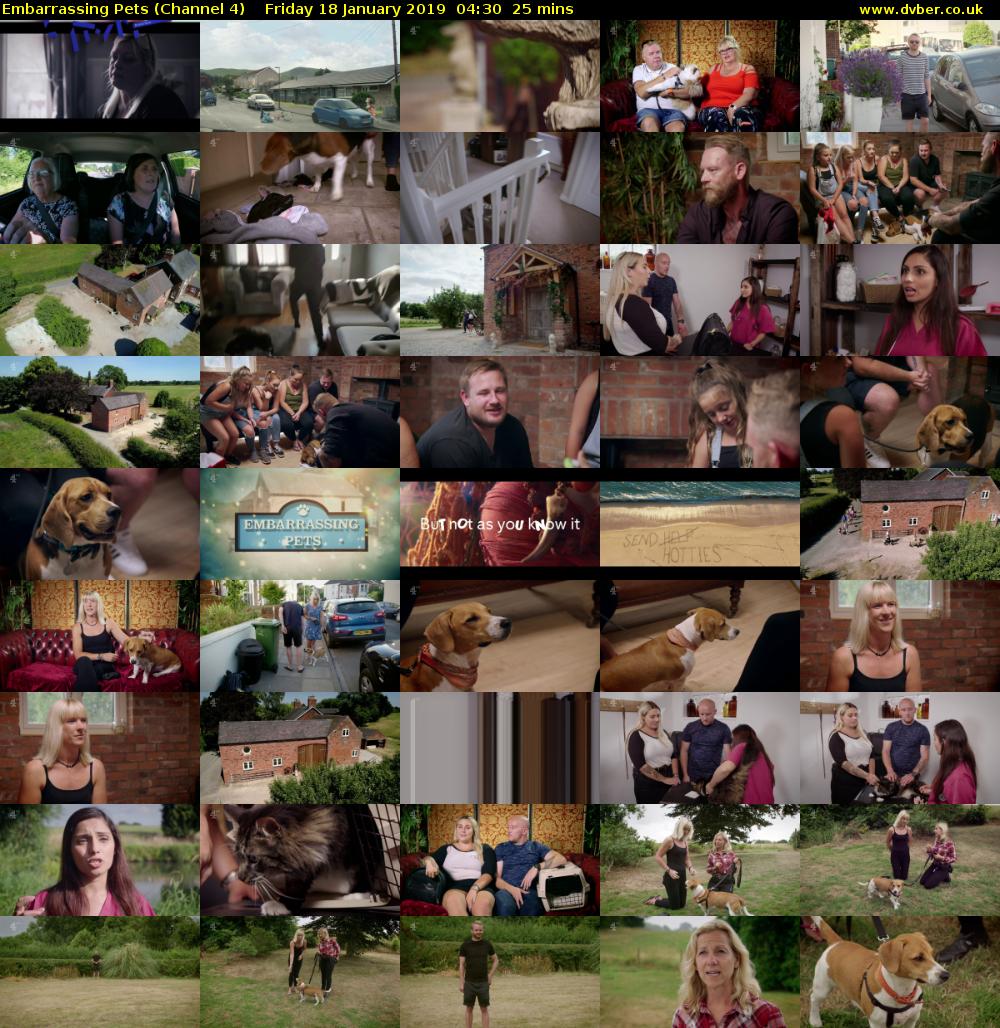 Embarrassing Pets (Channel 4) Friday 18 January 2019 04:30 - 04:55