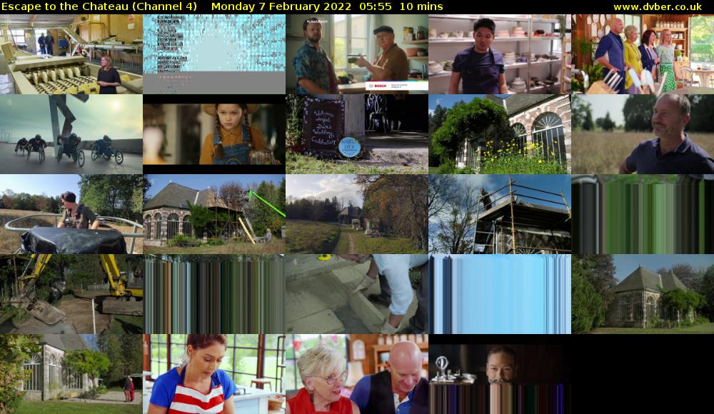 Escape to the Chateau (Channel 4) Monday 7 February 2022 05:55 - 06:05