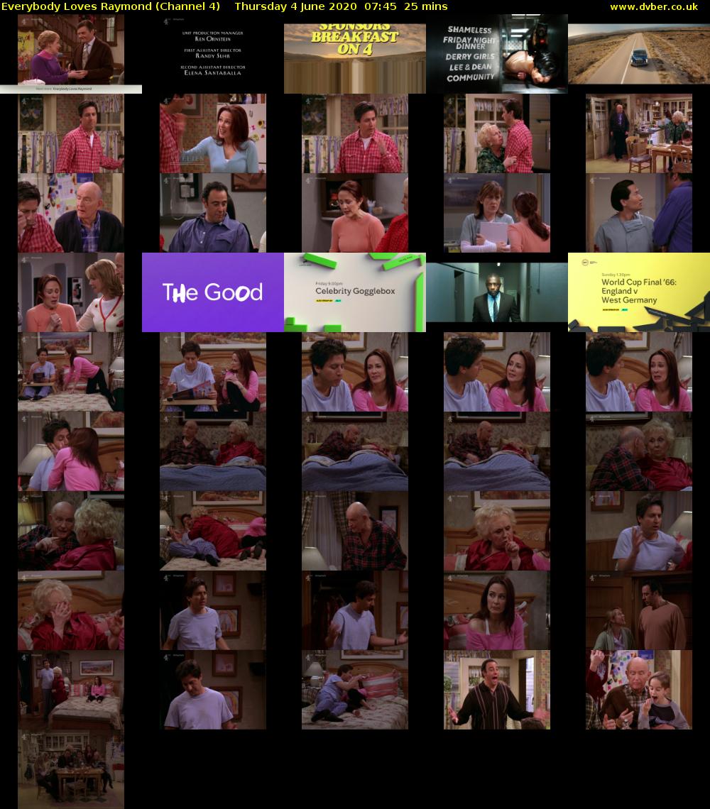 Everybody Loves Raymond (Channel 4) Thursday 4 June 2020 07:45 - 08:10