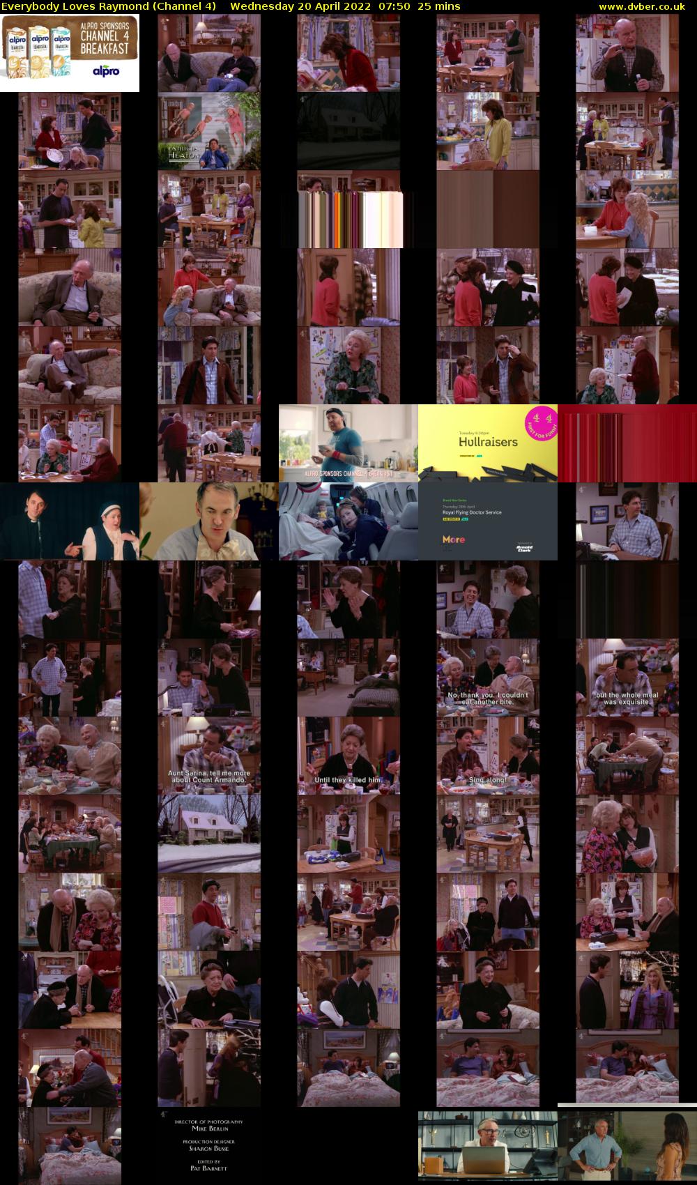 Everybody Loves Raymond (Channel 4) Wednesday 20 April 2022 07:50 - 08:15