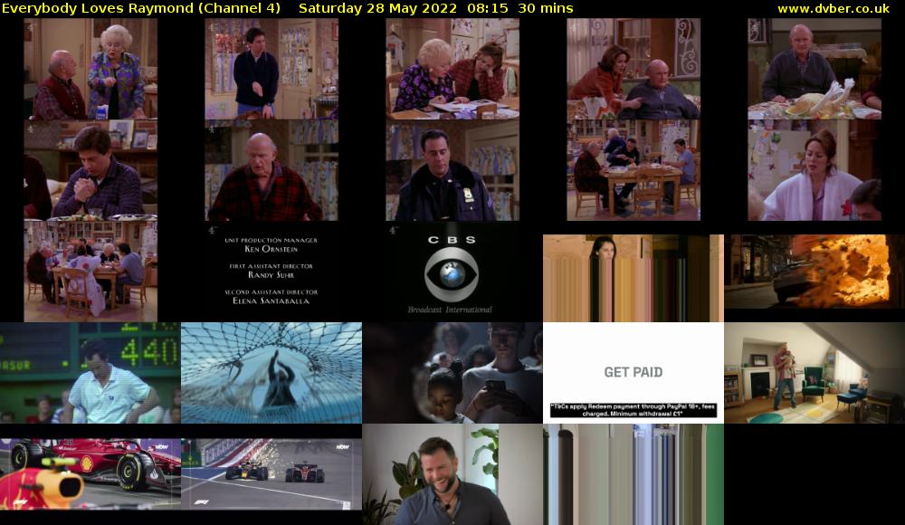 Everybody Loves Raymond (Channel 4) Saturday 28 May 2022 08:15 - 08:45