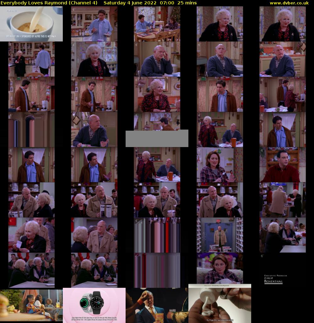 Everybody Loves Raymond (Channel 4) Saturday 4 June 2022 07:00 - 07:25