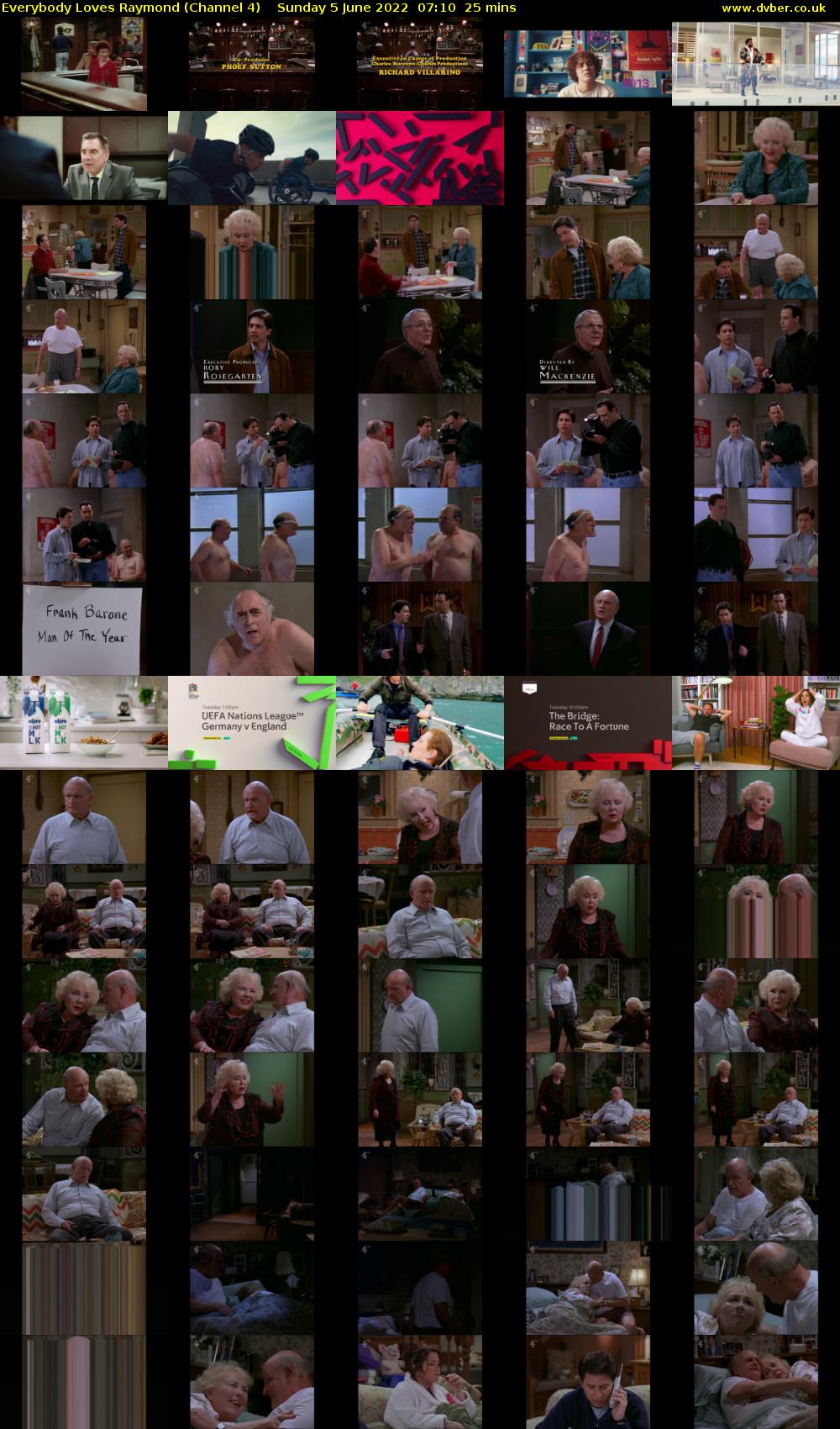 Everybody Loves Raymond (Channel 4) Sunday 5 June 2022 07:10 - 07:35