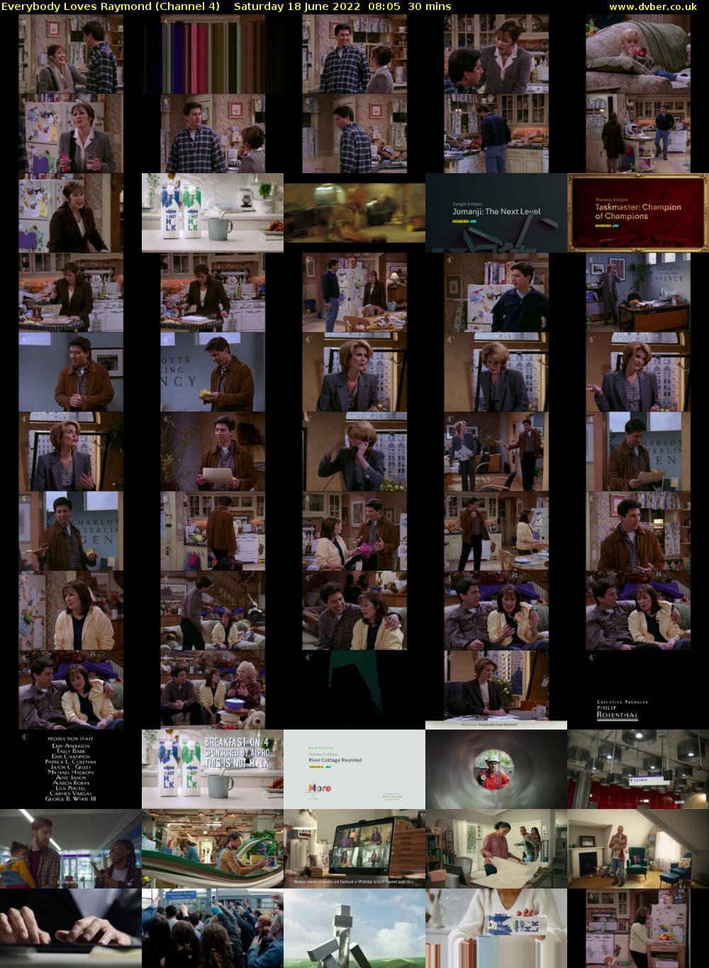Everybody Loves Raymond (Channel 4) Saturday 18 June 2022 08:05 - 08:35