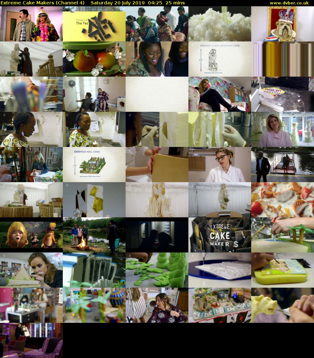 Extreme Cake Makers (Channel 4) Saturday 20 July 2019 04:25 - 04:50