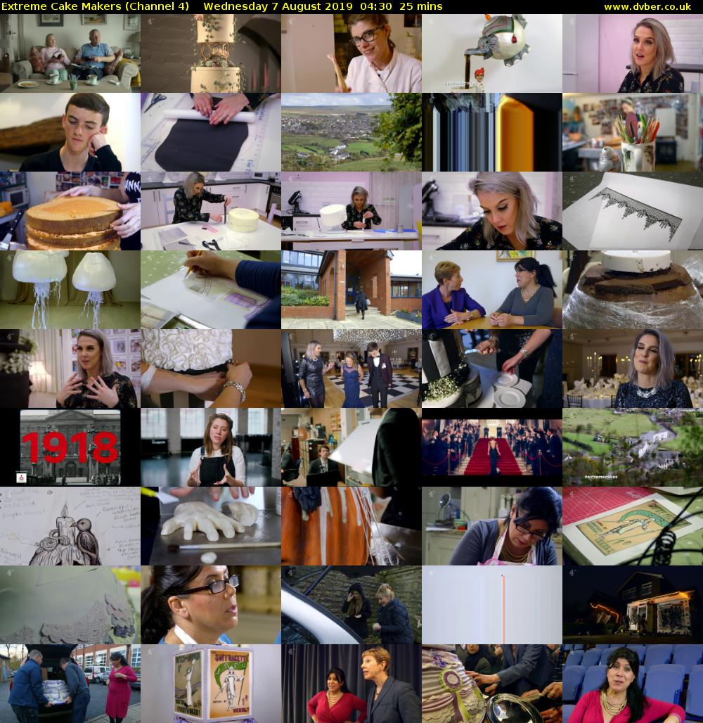 Extreme Cake Makers (Channel 4) Wednesday 7 August 2019 04:30 - 04:55