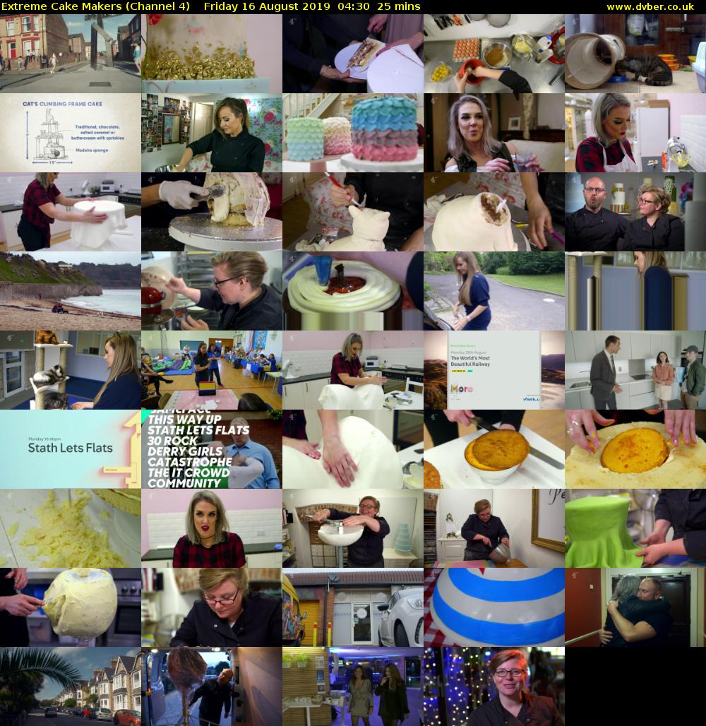 Extreme Cake Makers (Channel 4) Friday 16 August 2019 04:30 - 04:55