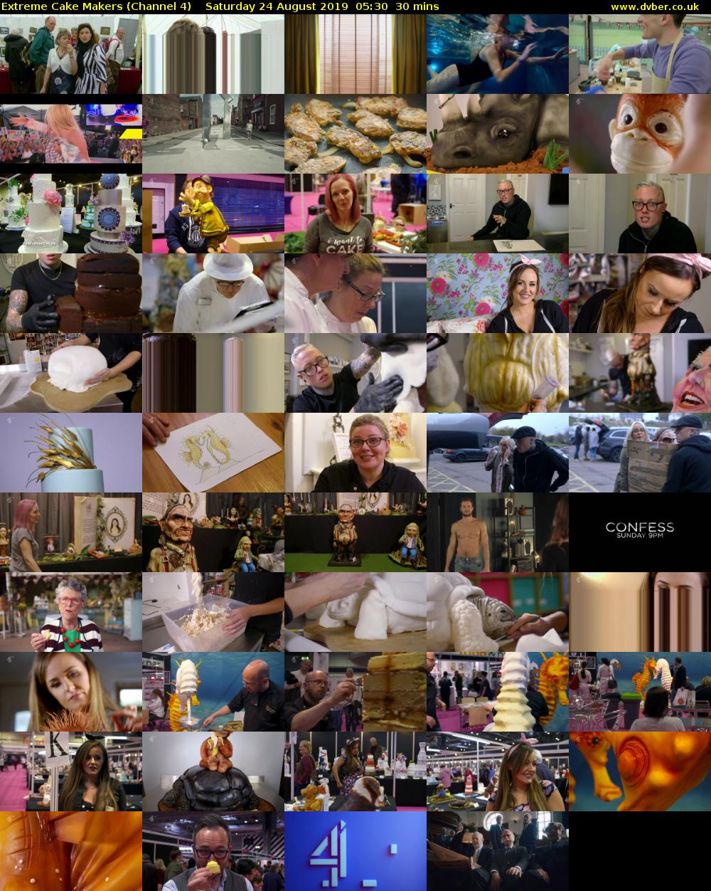Extreme Cake Makers (Channel 4) Saturday 24 August 2019 05:30 - 06:00