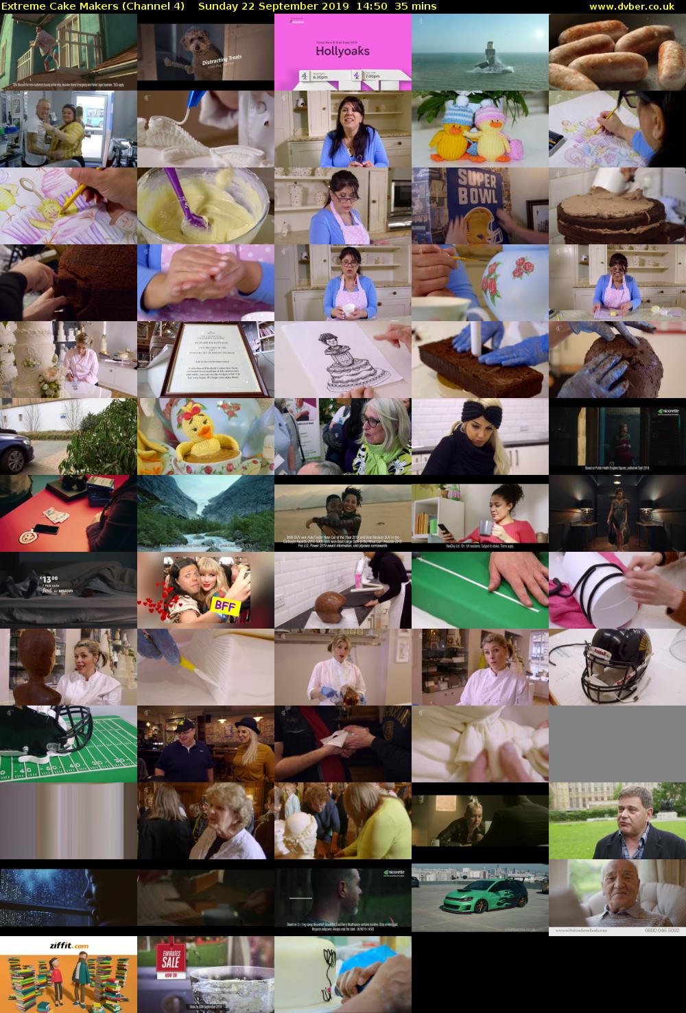 Extreme Cake Makers (Channel 4) Sunday 22 September 2019 14:50 - 15:25